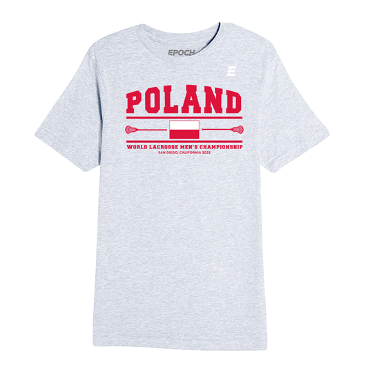 Poland Premium Unisex Short Sleeve Tee Athletic Grey