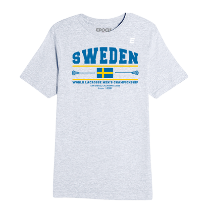 Sweden Premium Unisex Short Sleeve Tee Athletic Grey