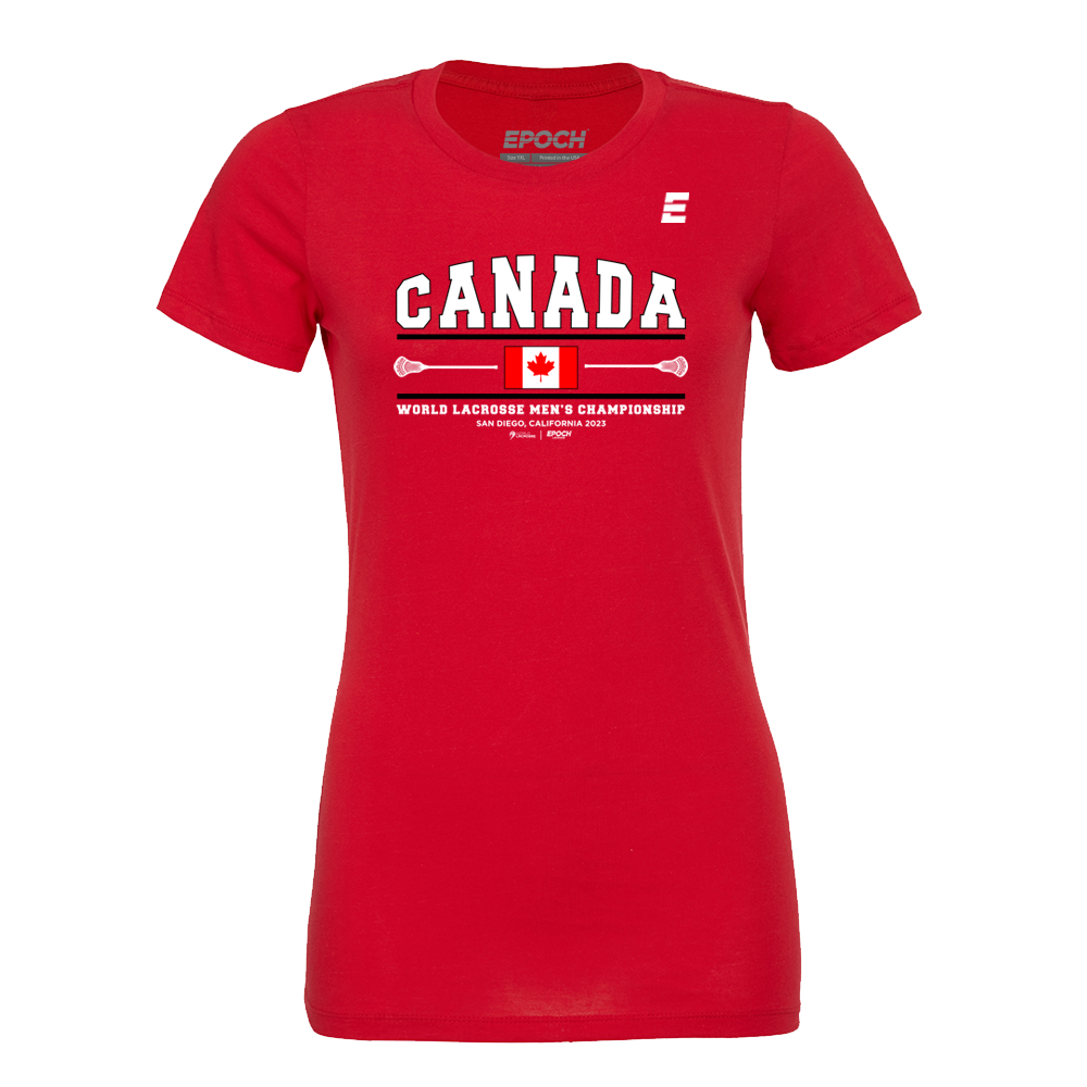 Canada Premium Womens Short Sleeve Tee Red