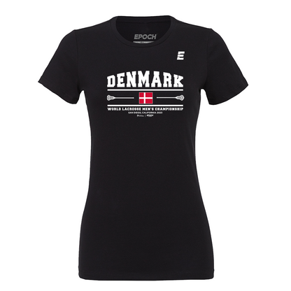 Denmark Premium Womens Short Sleeve Tee Black