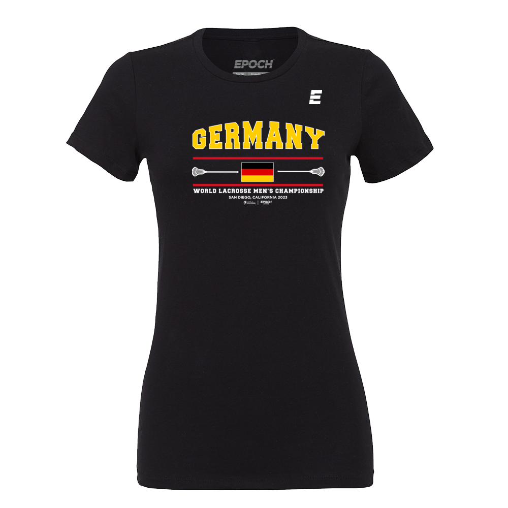 Germany Premium Womens Short Sleeve Tee Black