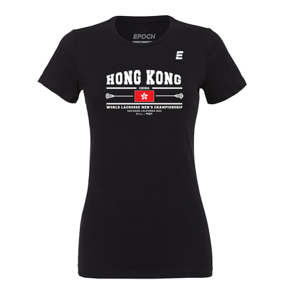 Hong Kong Premium Womens Short Sleeve Tee Black