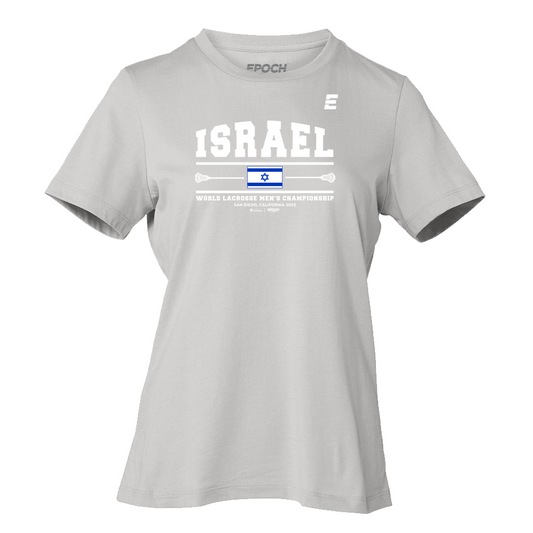 Israel Premium Womens Short Sleeve Tee Athletic Grey