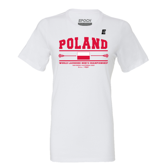Poland Premium Womens Short Sleeve Tee White