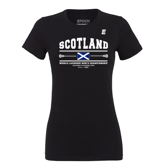 Scotland Premium Womens Short Sleeve Tee Black