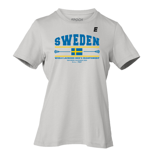 Sweden Premium Womens Short Sleeve Tee Athletic Grey