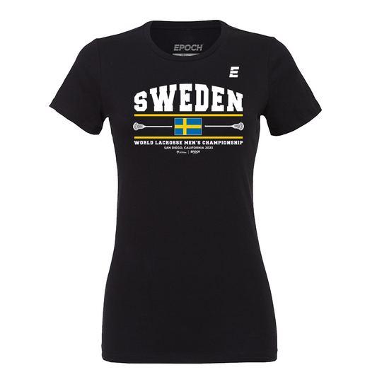 Sweden Premium Womens Short Sleeve Tee Black