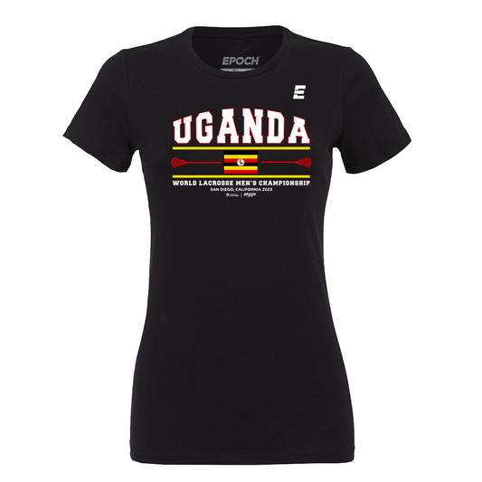 Uganda Premium Womens Short Sleeve Tee Black