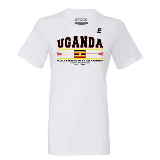Uganda Premium Womens Short Sleeve Tee White