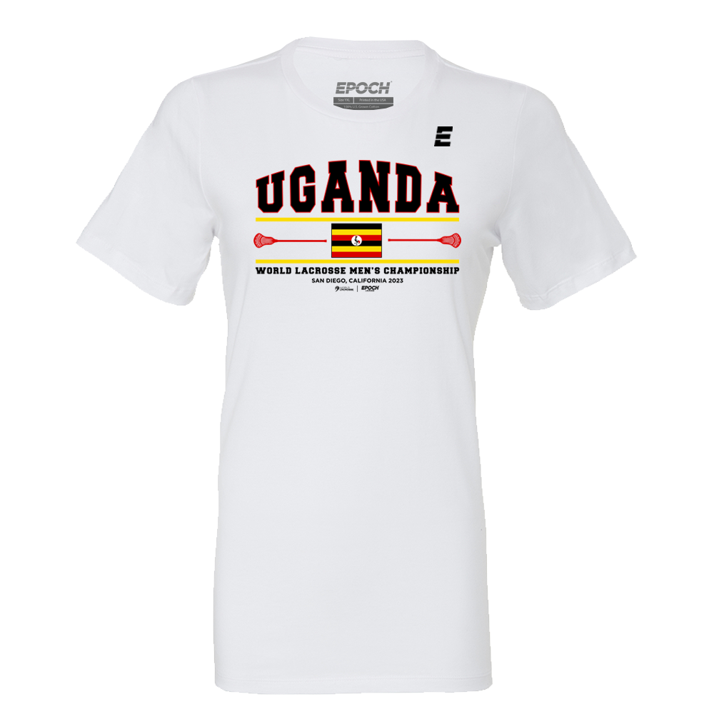 Uganda Premium Womens Short Sleeve Tee White
