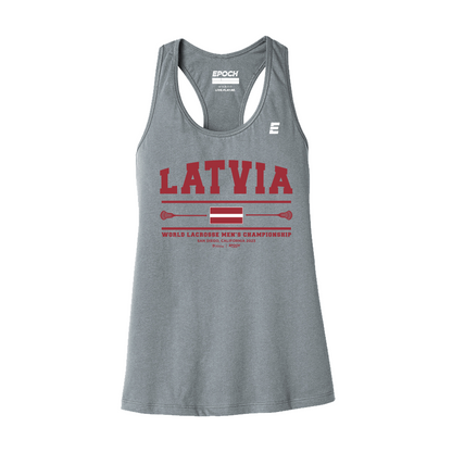 Latvia Premium Womens Tank Athletic Grey