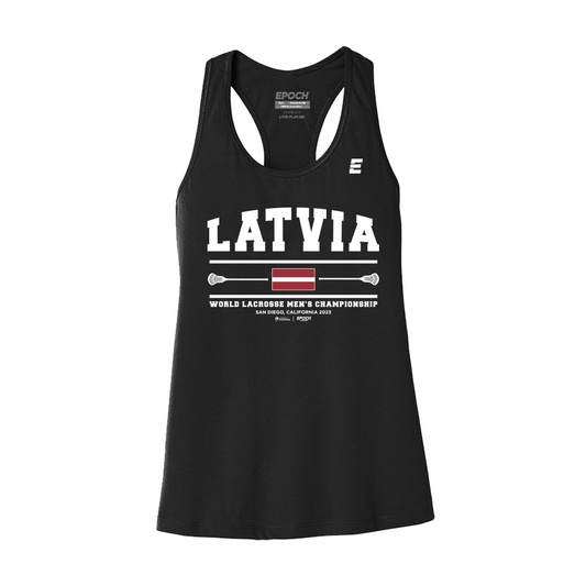 Latvia Premium Womens Tank Black