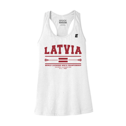 Latvia Premium Womens Tank White