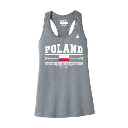 Poland Premium Womens Tank Athletic Grey